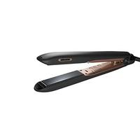 Panasonic EH-PHS9 Piastra Professionale per Capelli, Tecnologia Nanoe per Capelli Idratati, Brillanti e Setosi, 5 Livelli di Temperatura, Rivestimento in Ceramica, Autospegnimento, Nero/Oro Rosa