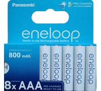 Panasonic eneloop AAA set di 8 batterie in blister 8 batterie HR03 1,2 V...