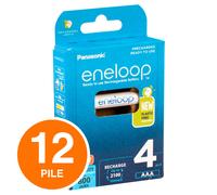Panasonic Eneloop Batterie AAA NiMH Ricaricabili MiniStilo Micro 1.2V 800mAh 12x