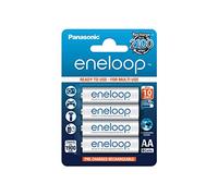 Panasonic Eneloop Batterie Stilo AA Ricaricabili, 1900mAh, 4 pezzi, Argento FBA_BK-3MCCE/4BE