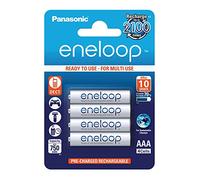 Panasonic Eneloop Blister con 4 Batterie Ministilo AAA Ricaricabili, Argento