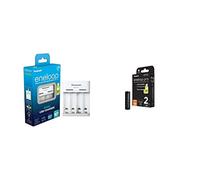 Panasonic eneloop Caricabatterie Basic USB, per 2 o 4 batterie AA/AAA Ni-MH, con