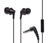 Panasonic ErgoFit RP-TCM125-KA - Auricolari con cavo, auricolari ergonomici su misura (S/M/L), jack da 3,5 mm per telefoni e computer portatili, RP-TCM125-KA (nero opaco)