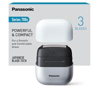 Panasonic ES-ACM3BW503 Serie 700 Rasoio Compatto a 3 Lame, Rasoio Elettrico Wet & Dry per Uomo, Sensore per la Barba, Impermeabile IPX7, Ricarica USB-C, Adattatore di Alimentazione USB AC, Bianco