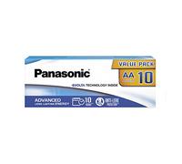 Panasonic EVOLTA TECHNOLOGY INSIDE, AA Mignon LR6, confezione da 10 in imballaggio privo di plastica, 1,5 V, batteria con energia a lunga durata, batteria alcalina