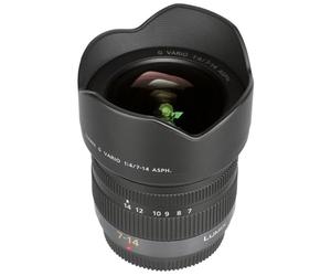 Panasonic H-F007014E Lente 4/3, 7-14 mm, 35 mm : 14-28 mm, Nero
