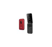 PANASONIC KX-TF600EXR 2.4" CLAMSHELL SENIOR PHONE TASTO SOS ROSSO