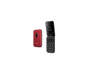 PANASONIC KX-TF600EXR 2.4" CLAMSHELL SENIOR PHONE TASTO SOS ROSSO