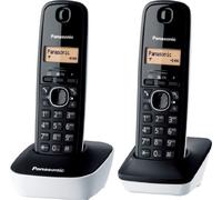 Panasonic KX-TG1612 Telefono 2 telefoni fissi cordless DECT, bianco / nero [versione importata]