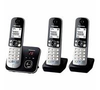 Telefono Senza Fili Panasonic KX-TG6823 Bianco Nero Nero/Argentato