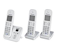 Panasonic KX-TG6823 Telefono DECT Identificatore di chiamata Argento, Bianco