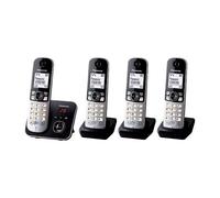 Panasonic KX-TG6824GB telefono Telefono DECT Identificatore di chiamata Nero, Ar