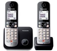 Panasonic KX-TG6852JTB Telefono Cordless duo DECT colore nero e grigio