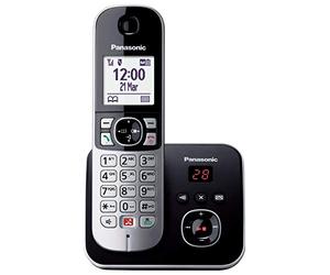 Panasonic KX-TG686 Telefono Fisso Senza Fili Digitale (Blocco Chiamate Automatiche, Segreteria Automatica, Vivavoce Modalità Non Disturbare, Diverse Suonerie, Agenda, Baby Monitor) Nero