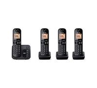 Panasonic KX-TGC224EB Digital Telefono Cordless with LCD Display - Nero (Confezione da 4)
