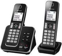 Panasonic KX-TGD622 - Telefono domestico cordless con tasto di blocco chiamate dedicato per una facile registrazione del blocco delle chiamate e segreteria telefonica digitale, nero e argento
