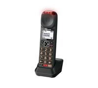 Panasonic KX-TGMA45 Telefono Cordless Digitale con Ricevitore Aggiuntivo (Non autonomo) e Base di Ricarica, LCD, Volume Alto, Modalità di Conversazione Lenta, Controllo Tono, Nero Metallizzato