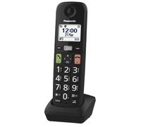 Panasonic KX-TGUA10EXB Ricevitore Aggiuntivo per Telefoni Cordless Digitali KX-TGU130/KX-TGU110, Tasti Ampi, Fav Call, Compatibile con gli Apparecchi Acustici, Necessaria Unità Principale, Nero