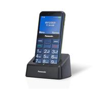 Panasonic KX-TU155EXCN Cellulare per Anziani, Pulsante SOS, Pulsanti Grandi, Compatibile Apparecchi Acustici, Bluetooth, Radio FM, Fotocamera, Base di Ricarica, Blu