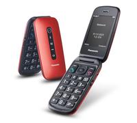 Panasonic KX-TU550EXR 4G Senior Mobile Phone, 1.2MP Camera, 2.8" Large Screen Senior Phone, 300 Hours Standby, Red