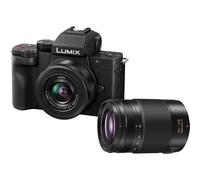 Panasonic Lumix DC-G100DWEGK Fotocamera Mirrorless Micro Quattro Terzi con Obiettivi Lumix G Vario 12-32mm F3.5-5.6 e 35-100mm F4-5.6, 20,3MP, Video 4K 30p e FHD 60, Monitor Free-Angle,Ricarica USB-C