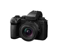 Panasonic LUMIX DC-S5M2XNE Fotocamera Mirrorless Full Frame, Registrazione 4K 60P e 6K 30P Illimitata, Wi-Fi, Phase Hybrid AF, Active IS, Dual Native ISO, con Lente S-R1840E 18-40mm S, Nero