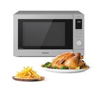 Panasonic NN-CD88QSEPG Forno a Microonde Combinato Air Fry con Grill al Quarzo 34L, 1000W, Scongelamento Automatico, Genius Sensor, Acciaio Inox, Argento