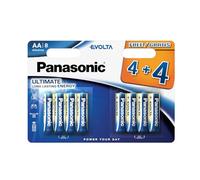 Panasonic PANLR6EGE4BLI Evolta AA/Lr6-Batterie alcaline AA, confezione da 8 pezzi