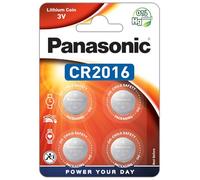 Panasonic - Pila a bottone al litio CR2016 confezione da 4