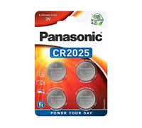 Panasonic - Pila a bottone al litio CR2025 confezione da 4