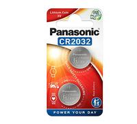 12x Panasonic batteria a bottone litio 3V 2 blister CR2032 IEC C