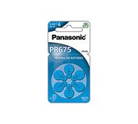 60 batterie per apparecchi acustici Panasonic PR44 675 blu (10 blister da...