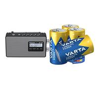 Panasonic RF-D10EG-K Radio DAB/DAB+ & Varta 4914121414 Longlife Power (High Energy) Batteria Alcalina, Mezza Torcia C LR14, Confezione da 4 Pile Il design può variare, Confezione risparmio