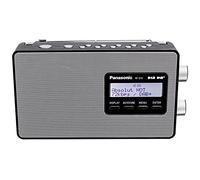 Panasonic RF-D10EG-K Radio Digitale Portatile DAB/DAB+/FM, Display LCD Retroilluminato, Alimentazione a Batteria e a Corrente, Orologio, Nero