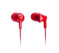 Panasonic RP-HJE125 Auricolari In-Ear, Design Ergonomico per Ottimo Comfort, Cavo da 110 cm, Magnete al Neodimio, Molto Leggere, Rosso