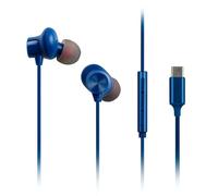 Panasonic RP-TCM225DEA Auricolari USB-C, Auricolari In-Ear, Cuffie con Cavo con Microfono e Telecomando Integrati, Bassi Potenti, Taglia Personalizzabile, Cavo da 1,2m, Blu