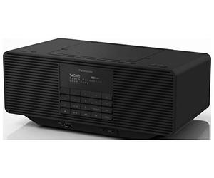 Panasonic Rx-D70Bteg-K Radio Digitale All-In-One con Fm, Dab+, Cd, USB, Aux, Bluetooth, Rds, Equalizzatore Preimpostato, Modalità Audio Bassi, Funzione Sveglia, Nero, Taglia Unica