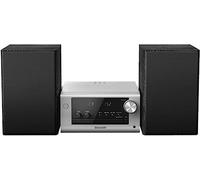 Panasonic SC-PM704EG-S - Sistema stereo compatto Micro HiFi con CD, radio DAB+/FM, USB e Bluetooth, 80 W, controllo dei bassi, colore: Argento
