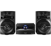 Panasonic SC- UX100E-K Sistema Mini, 300 W, Speaker a 2 Vie, Woofer da 13 cm, Lettore CD, CD-R/R W, Bluetooth, USB, Radio 30FM/15AM RDS, AUX, Audio di Qualità, Illuminazione Blu, Nero