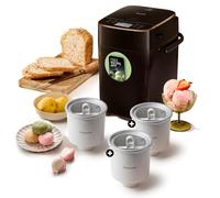 Panasonic SD-PMC100NXE Macchina Pane e Gelatiera con 2 Contenitori Extra | 34 Menu, 660W, Doppio Sensore, Dosatori Automatici, 3 Contenitori Gelato Inclusi