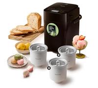 Panasonic SD-PMC101KXE Macchina Pane e Gelatiera con 2 Contenitori Extra | 34 Menu, 660W, Doppio Sensore, Dosatori Automatici, 3 Contenitori Gelato Inclusi
