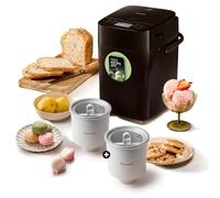 Panasonic SD-PMC101KXE Macchina Pane e Gelatiera con Contenitore Extra | 34 Menu, 660W, Doppio Sensore, Dosatori Automatici, 2 Contenitori Gelato Inclusi