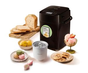 Panasonic SD-PMC101KXE Macchina per il Pane 0,5 kg, 34 Menu, Gelato, Nero | Potenza 660W, Doppio Sensore, Dosatori Automatici, Timer 13h, Vaschetta Alluminio Dessert, Famiglie Impegnate