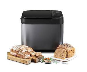 Panasonic SD-YR2540 Premium Grigio Macchina per il pane completamente automatica, design orizzontale e dispenser per lievito, 32 programmi automatici, due sensori di temperatura, tempo predefinito di