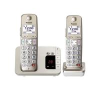 Panasonic Kx-tge262gn Wireless Landline Phone 2 Units Argento One Size / EU Plug