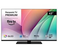 Panasonic Premium TV-43W80AEZC, Serie W80 43 pollici Smart TV QLED 4K Ultra HD, Fire OS, Dolby Vision e Atmos, Modalità Game Plus, Controllo Vocale Alexa, Airplay, Nero