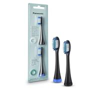 Panasonic WEW0917K803 Testine Extra-Fini, Testine di Ricambio per Spazzolini da Denti Elettrici, Compatibili con EW-DP52, EW-DE92, EW-DL83, EW-DL82, EW-DL75, EW-DC12, Nero, Confezione da 2 Pezzi