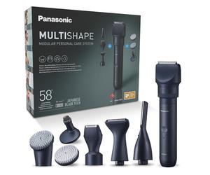 Panasonic XSHAPE TRIM MULTISHAPE Sistema Modulare ER-CKL2, ER-CDT1 & ER-CFB1, unità principale, set per rasatura e taglio capelli, regolabarba, spazzole facciali con batteria agli ioni di litio, nero