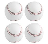 PanBeiQi 4 palline da baseball 9 pollici, professionali, cucite a mano, poliuretano, nucleo gomma dura morbida, adulti, allenamento giovanile, baseball
