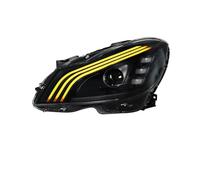 PANBJ Faro Anteriore Compatibile con fari a LED Mercedes W204 2011-2013 C200 C260 C300 DRL indicatori di direzione abbaglianti Angel Eye Lente del proiettore